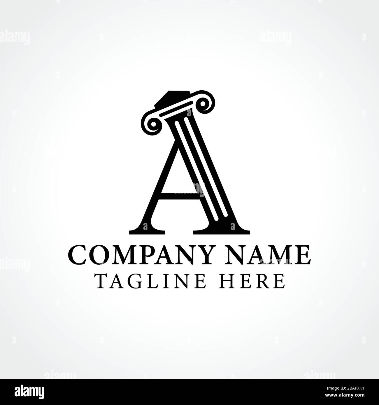 Lettre A Attorney & Law avec modèle vectoriel moderne créatif. Lettre d'affaires juridique un logo design Illustration de Vecteur