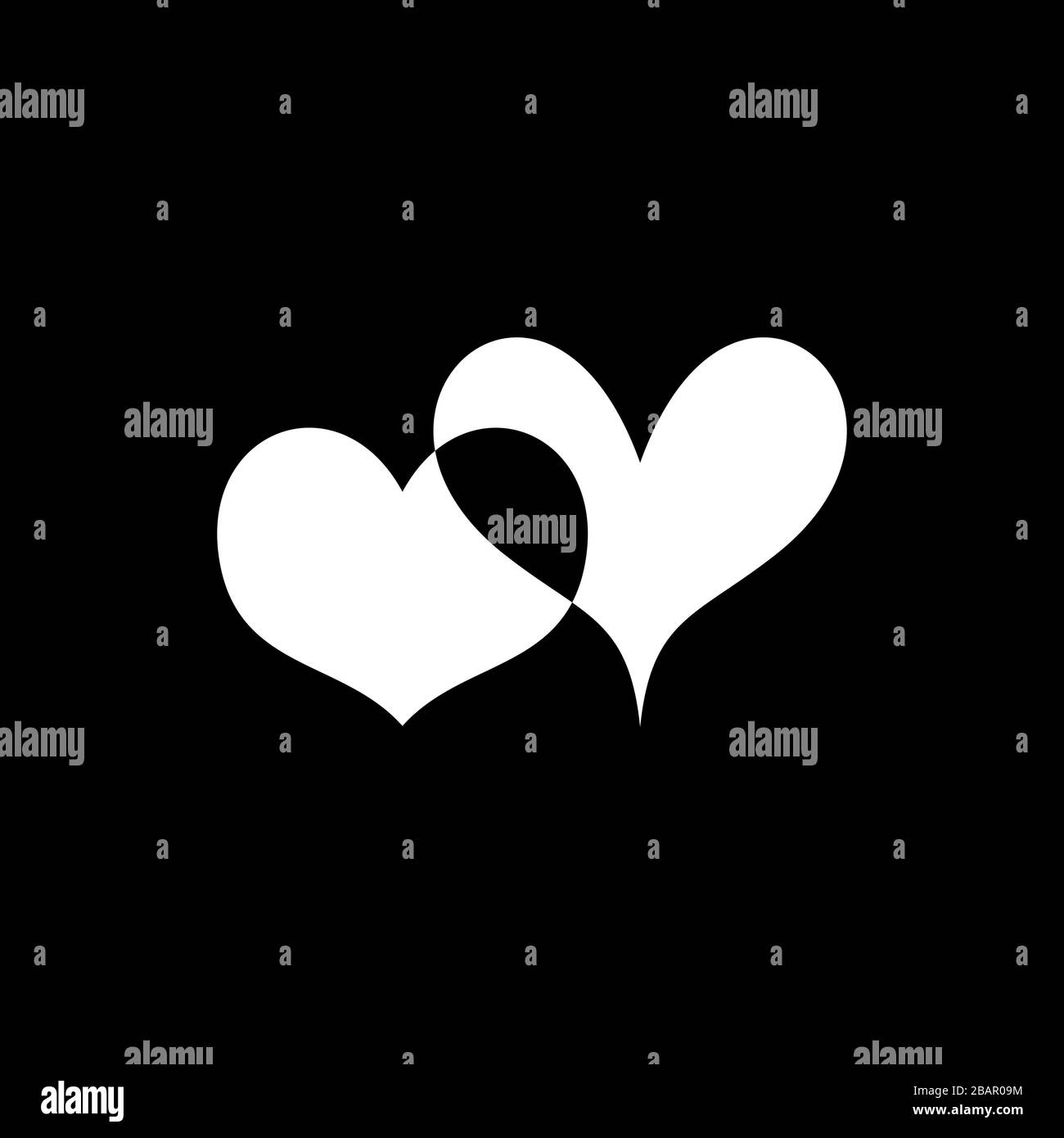 Joyeuses fêtes de Saint Valentin et des éléments de design de mariage Illustration de Vecteur