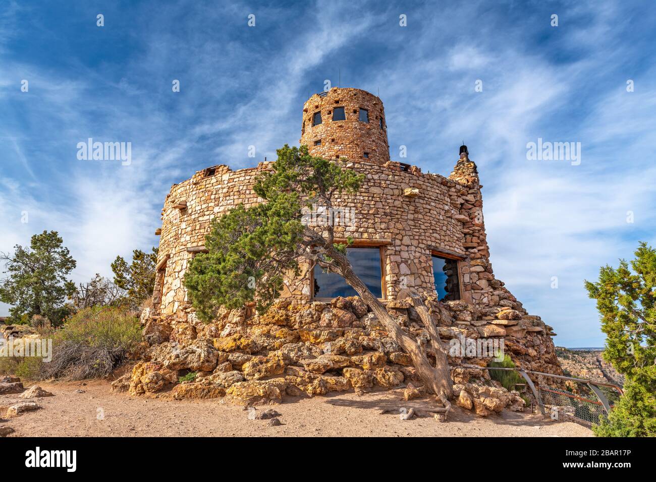Desert View Watchtower au Grand Canyon, Arizona, USA. Banque D'Images