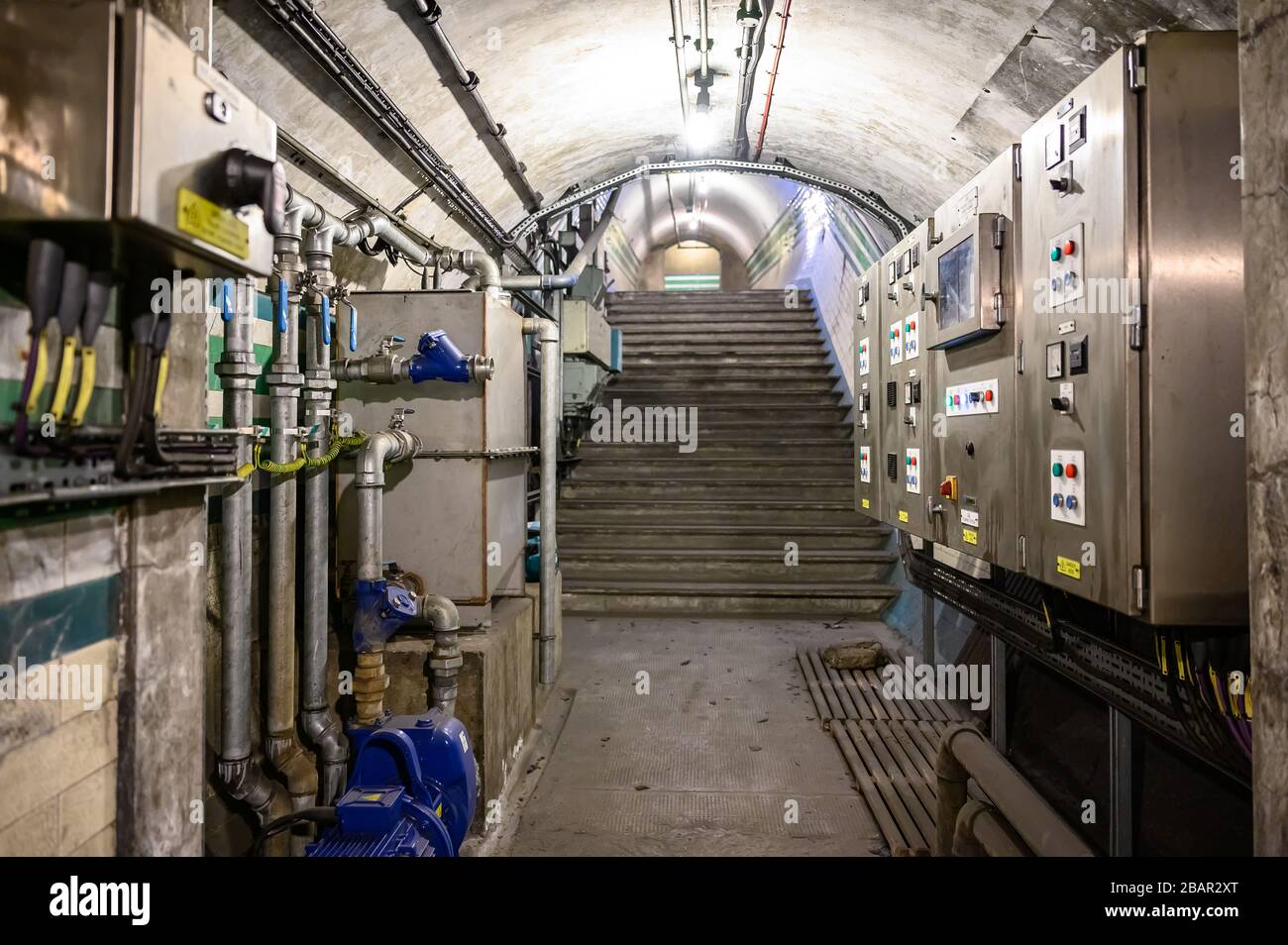 Métro Piccadilly Circus, tunnels désutilisés Banque D'Images