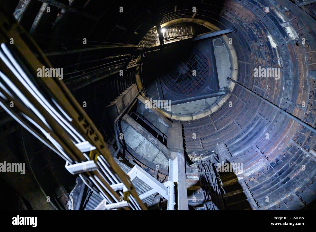 Métro Piccadilly Circus, tunnels désutilisés Banque D'Images