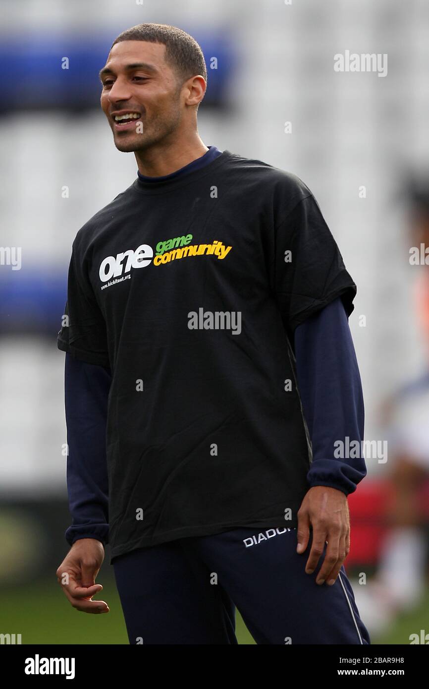 Hayden Mullins de Birmingham City porte un t-shirt de campagne anti-racisme « Kick IT Out » One Game Community pendant le préchauffage Banque D'Images