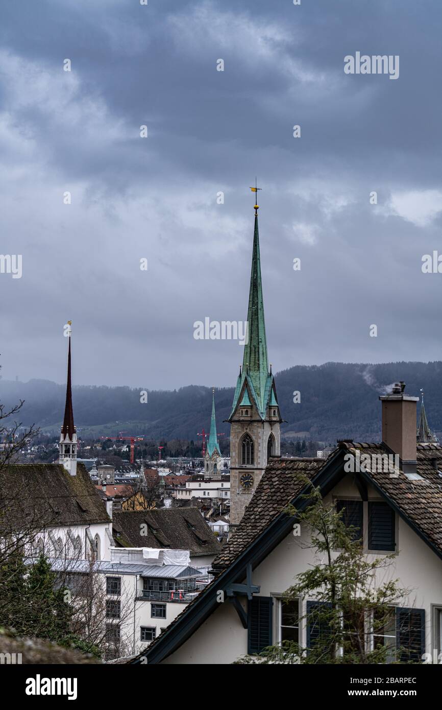 Zurich suisse vue urbaine Banque D'Images