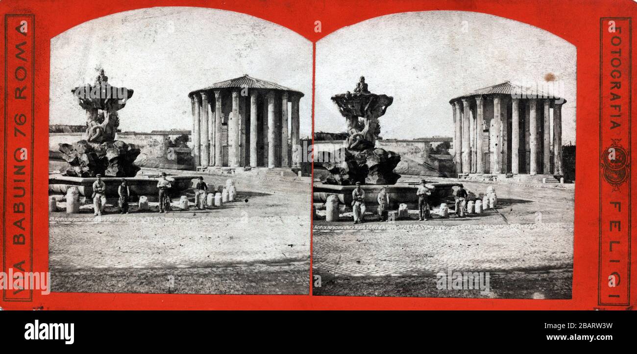 Tempio di Vesta, Rome, par Giuseppe Felici, vers 1870 Banque D'Images