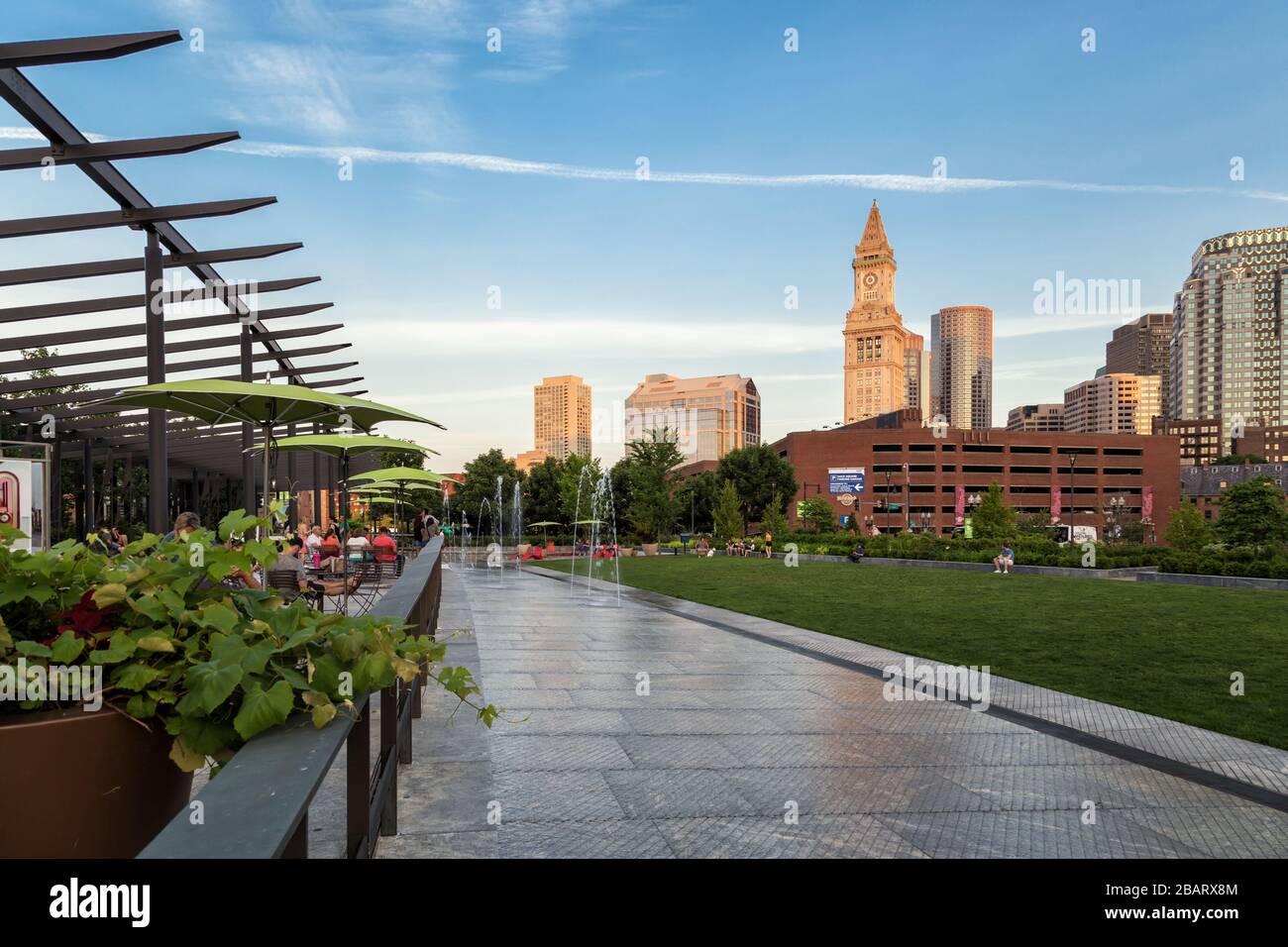 Rose Kennedy Greenway Park, Boston Banque D'Images