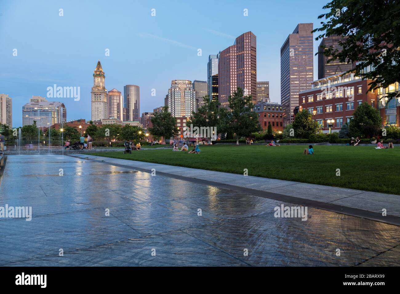 Rose Kennedy Greenway Park, Boston Banque D'Images