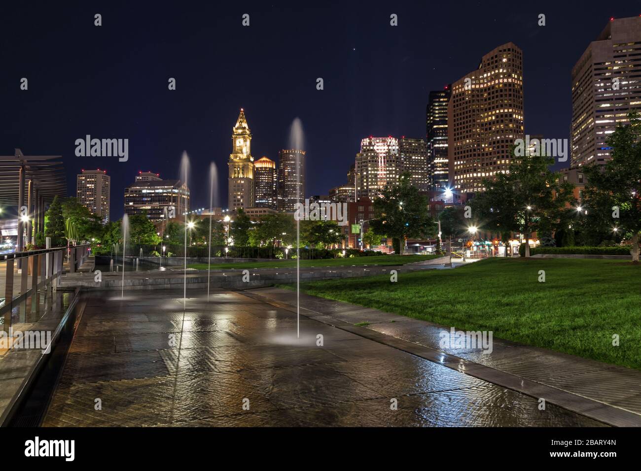 Rose Kennedy Greenway Park, Boston Banque D'Images