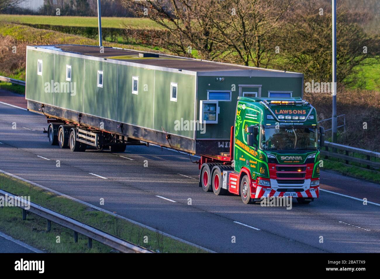 Camion Scania Topline Avec Remorque Nooteboom Et 2 Camions De Charge - Oxford 1:76 - Occasion