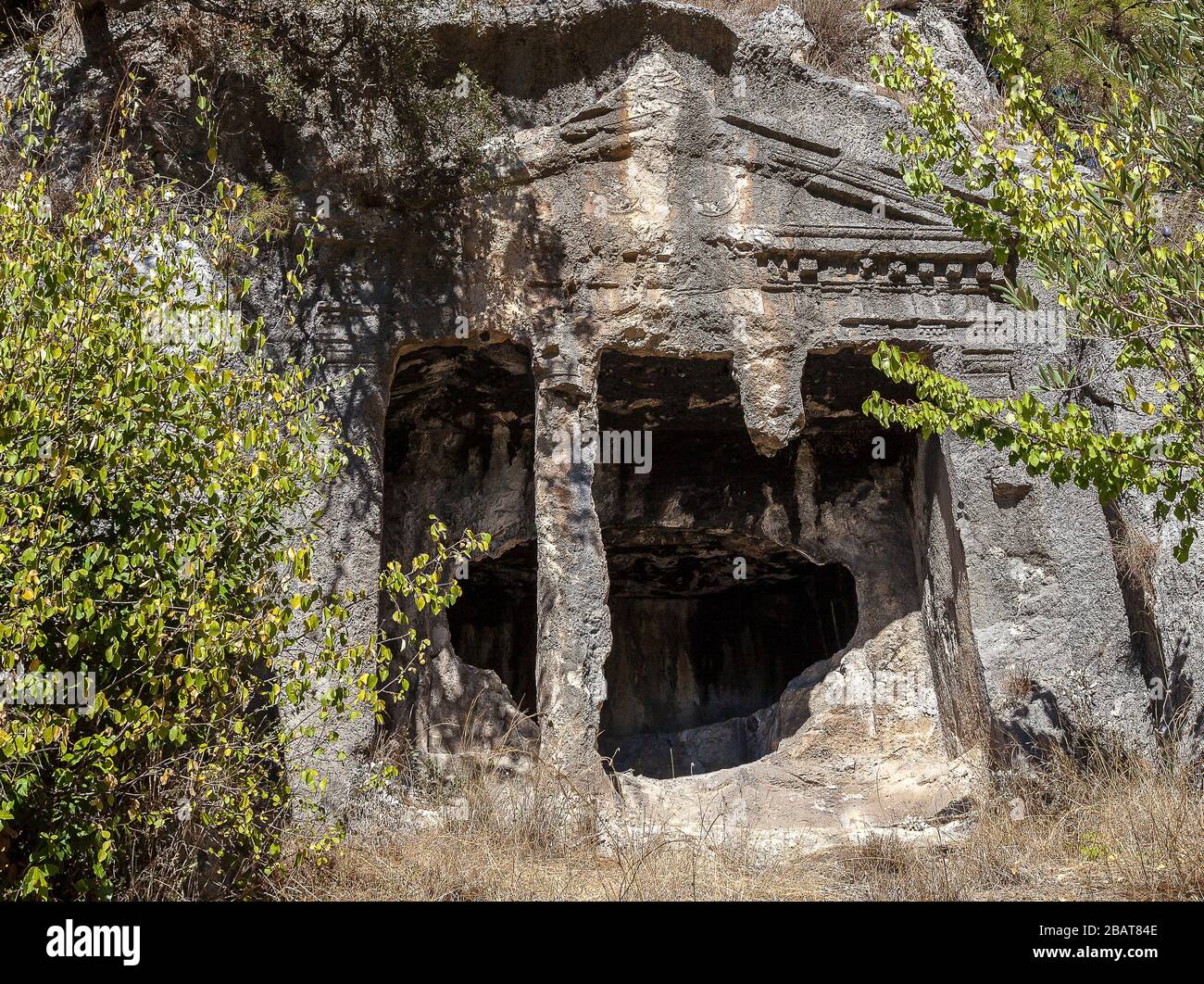 Daedalus rock tombe turquie dans la ville de Fethiye. Banque D'Images