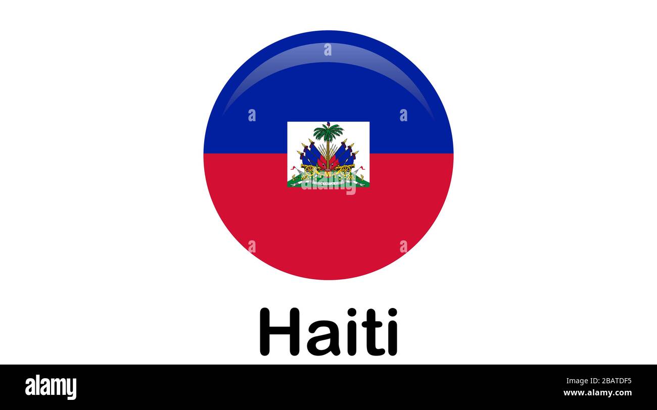 Drapeau de la République d'Haïti et anciennement appelé Hayti est un pays situé sur l'île d'Hispaniola, à l'est de Cuba dans l'archipel Des Grandes Antilles Illustration de Vecteur