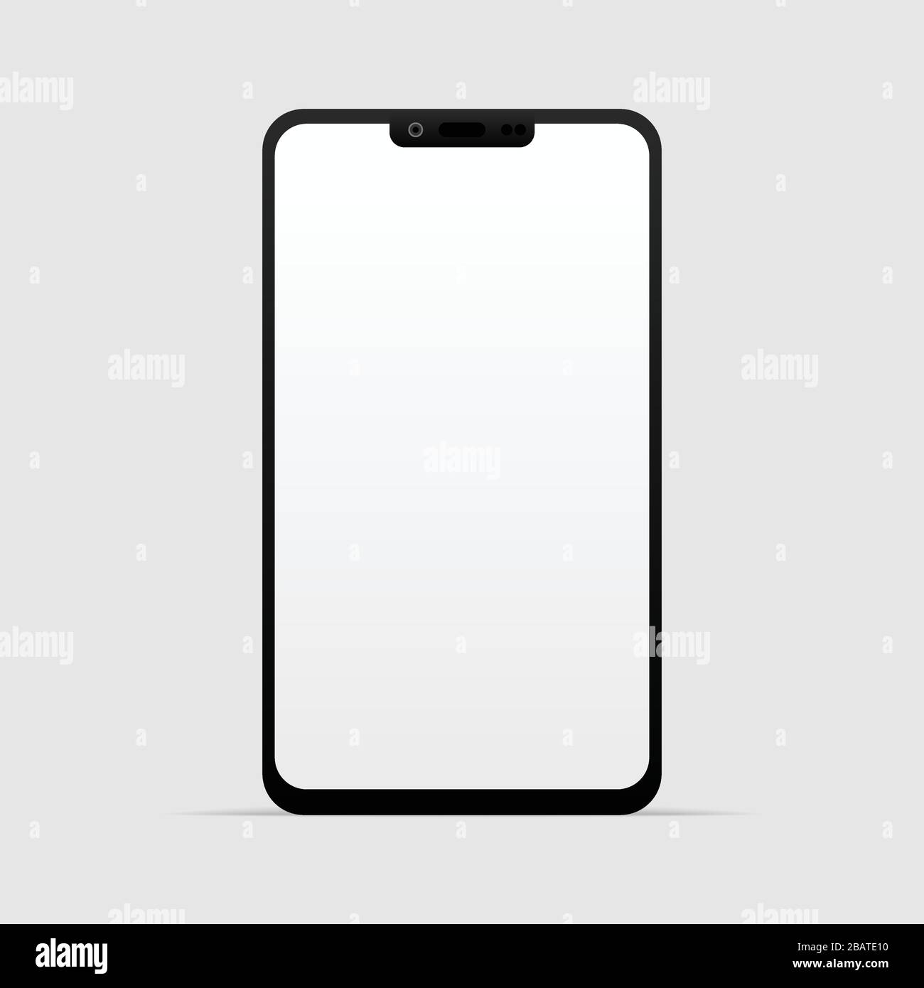Téléphone portable avec écran vide. Smartphone vectoriel de style plat. Maquette réaliste pour smartphone Illustration de Vecteur