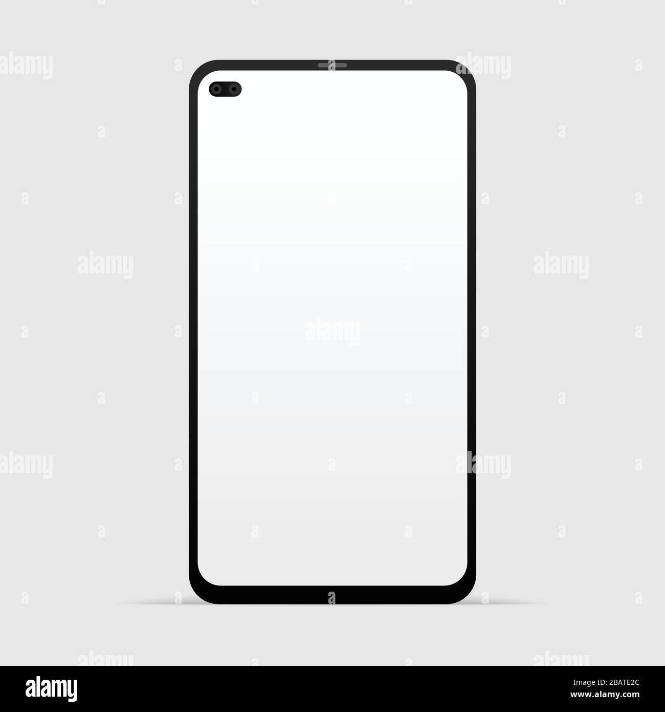 Téléphone portable avec écran vide. Smartphone vectoriel de style plat. Maquette réaliste pour smartphone Illustration de Vecteur
