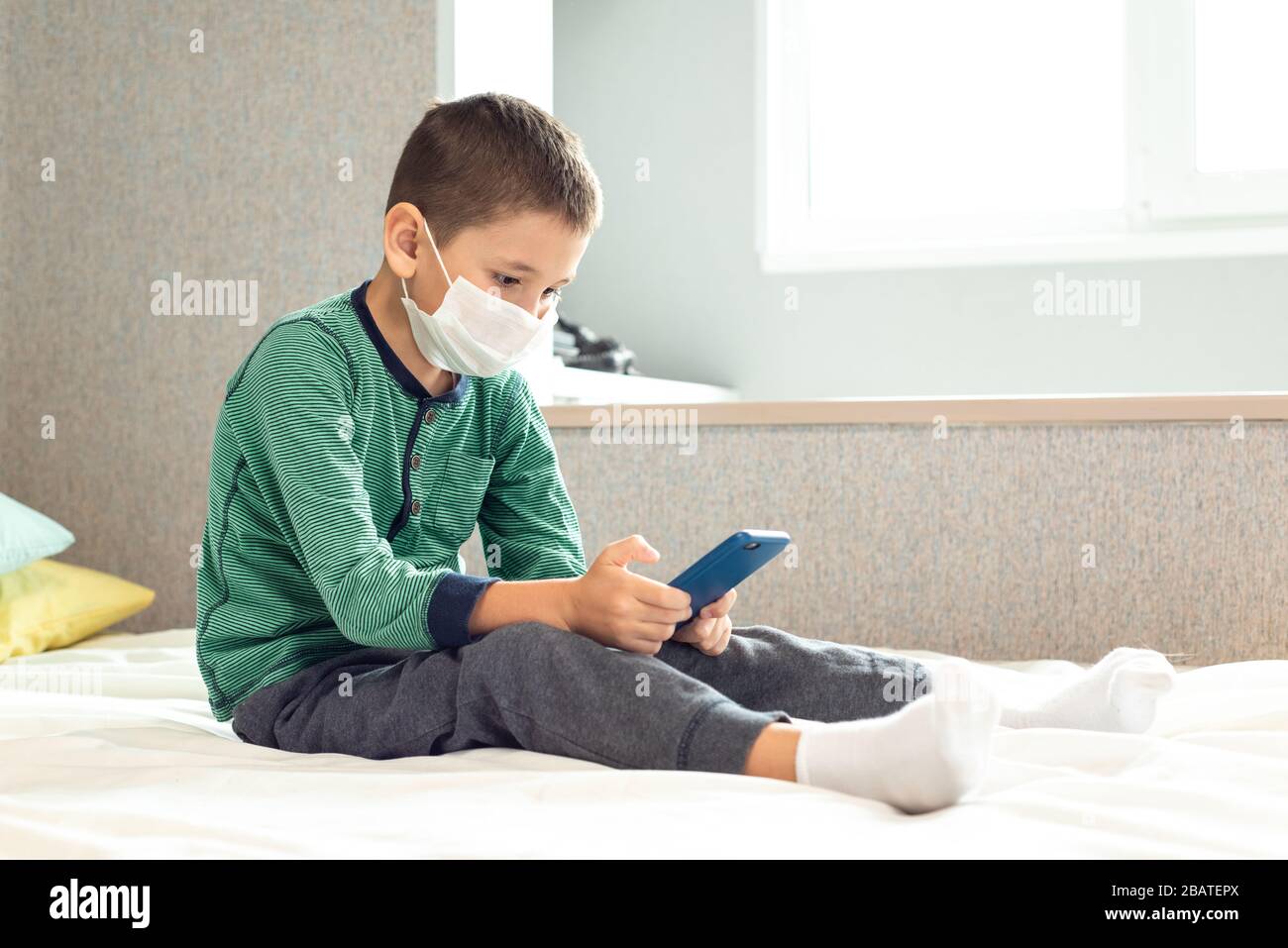 Rester à domicile quarantaine coronavirus prévention de la pandémie. Banque D'Images