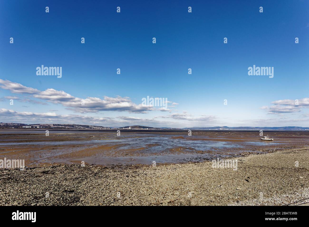 Swansea Bay, vue du village de Mumbles, Pays de Galles, Royaume-Uni. Dimanche 29 mars 2020 Banque D'Images