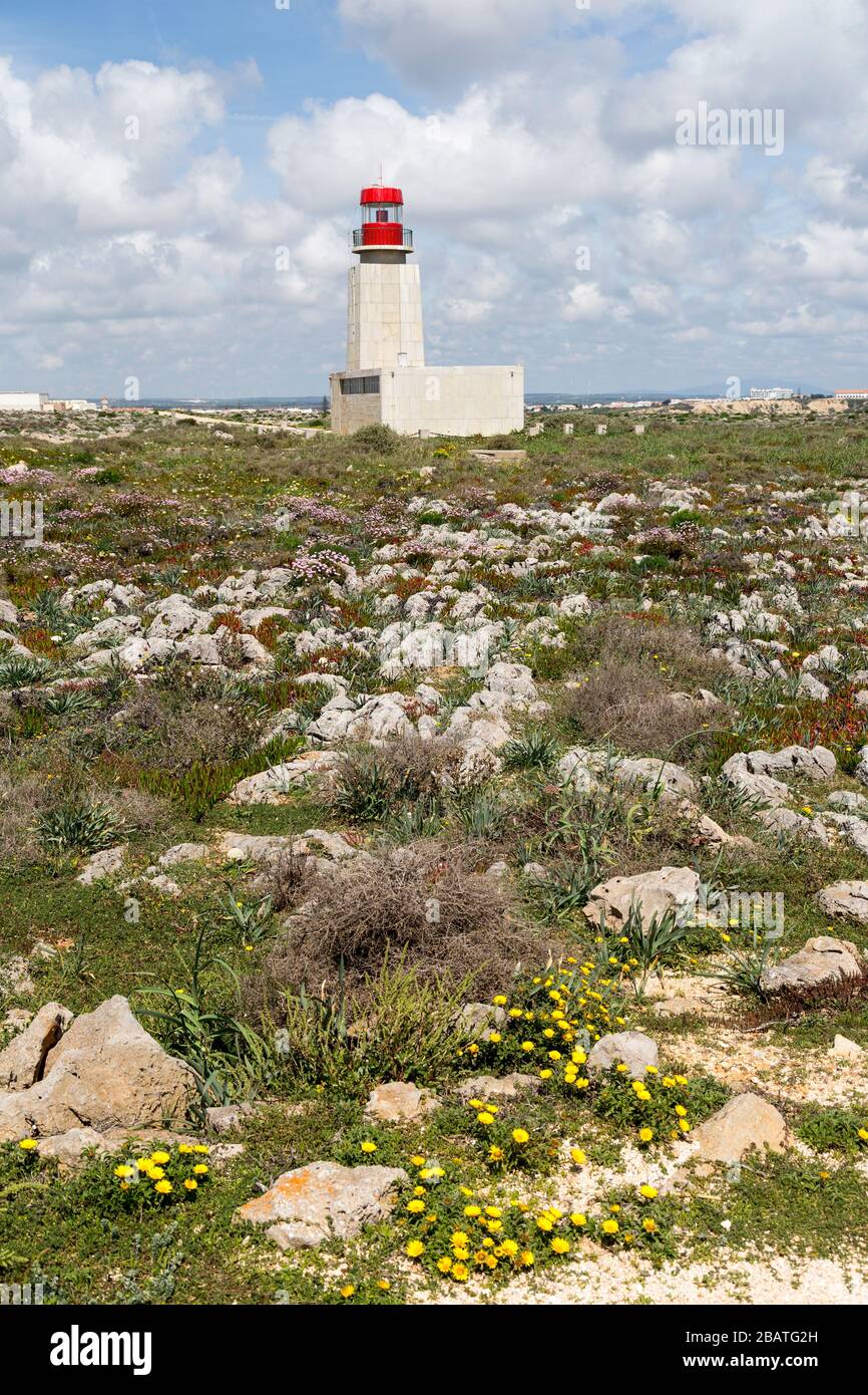 Phare, Ponta de Sagres, Sagres point, Algarve, Portugal Banque D'Images