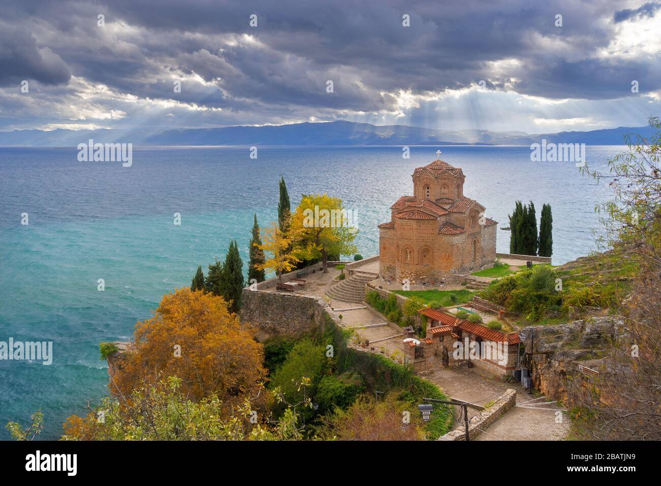 L'église de Saint John à Kaneo, Lake Ohrid Macédoine Banque D'Images