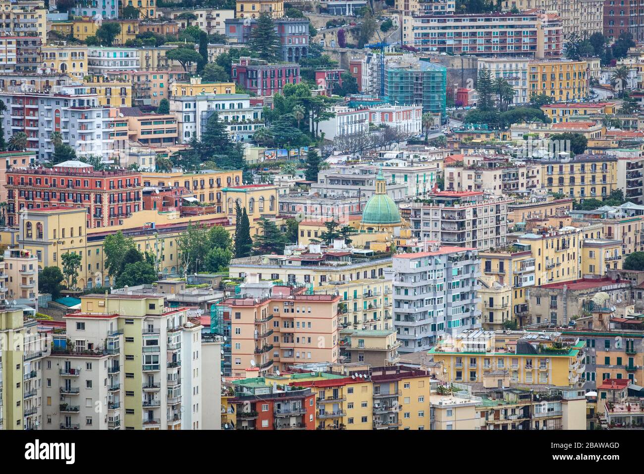 Vue panoramique sur Naples, Italie Banque D'Images