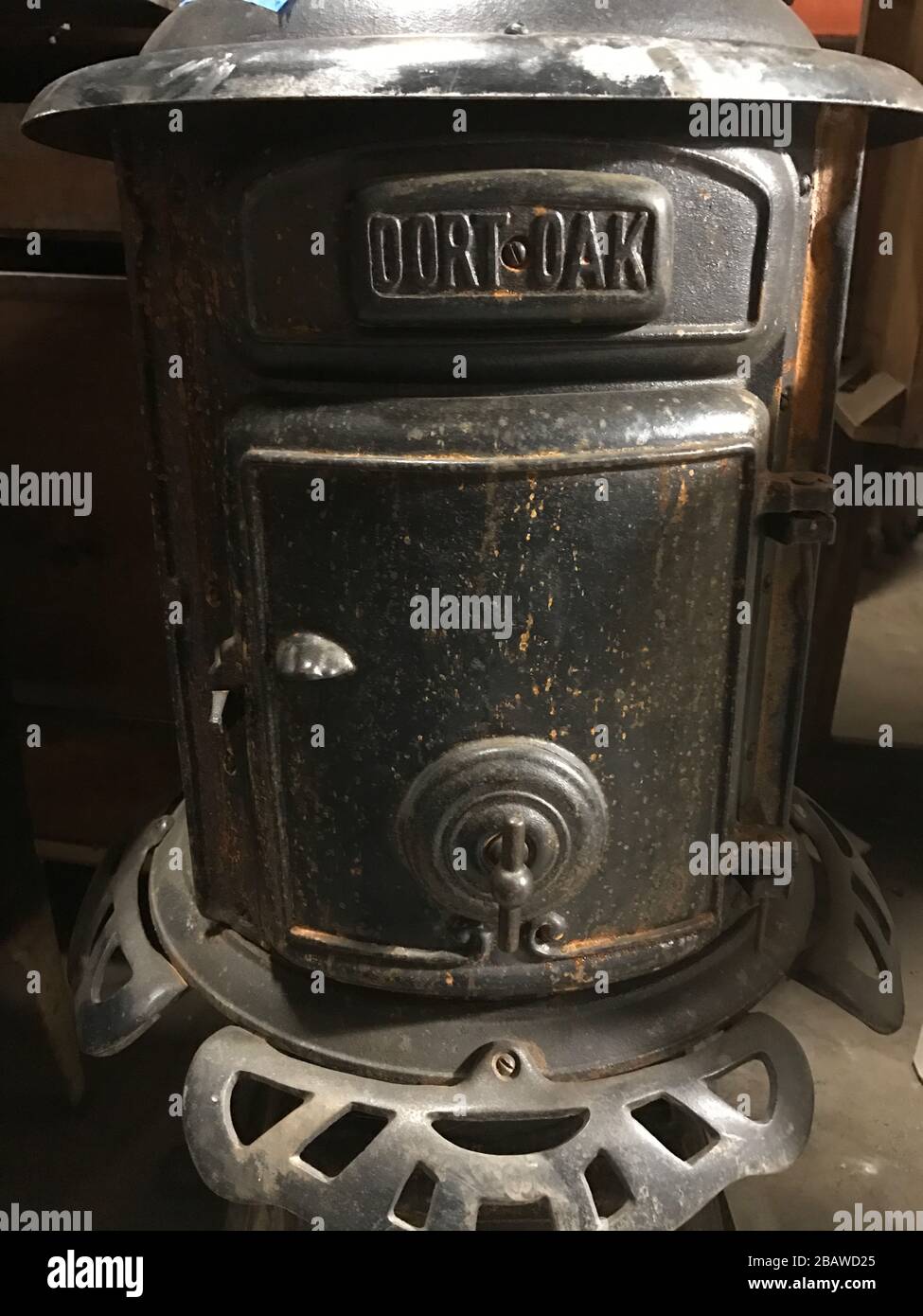 C'est une image d'un ancien poêle que j'ai capturé pendant une sortie au Minnesota Banque D'Images