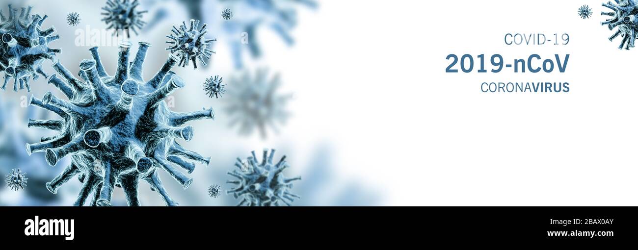 Image de la cellule virale COVID-19 de la grippe. Coronavirus Covid 19 éclosion de grippe contexte. Concept d'illustration du risque de santé en cas de pandémie. Banque D'Images