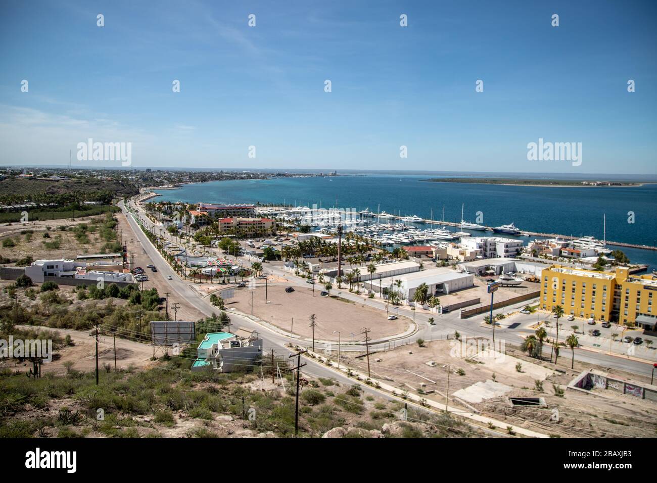 Vue panoramique sur la ville la Paz en Basse-Californie (Mexique), une destination idéale pour les vacances d'été Banque D'Images