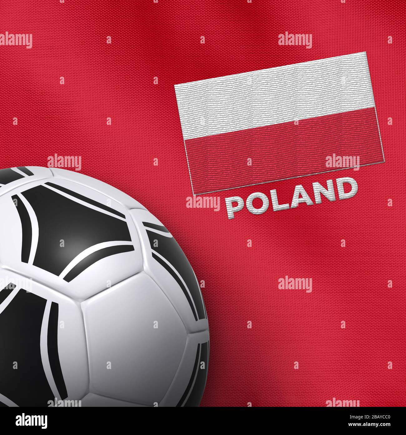 Ballon de football (football) et maillot de l'équipe nationale de Pologne  Photo Stock - Alamy