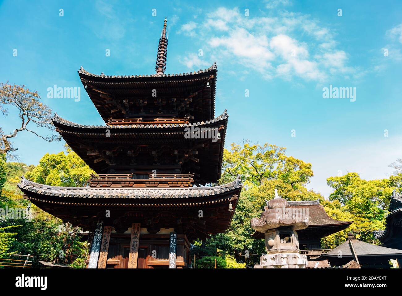 Matsuyama, Japon - 21 avril 2019 : pèlerinage du temple d'Ishite-ji Shikoku 88 Banque D'Images