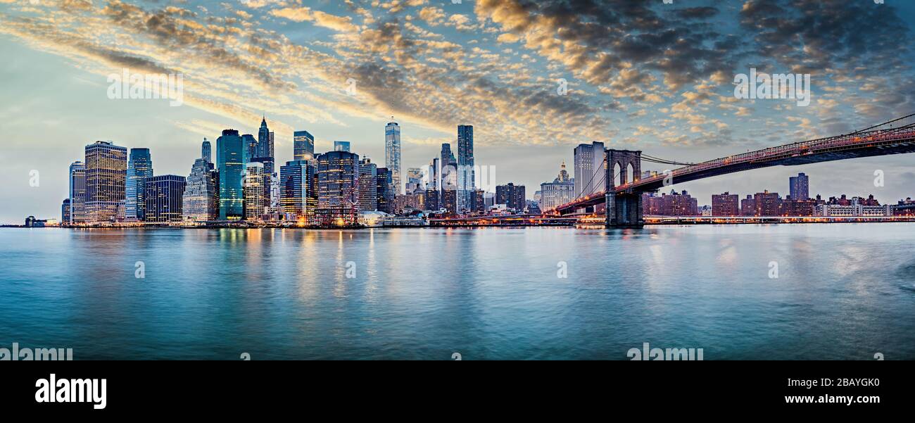 New York city panorama Banque D'Images