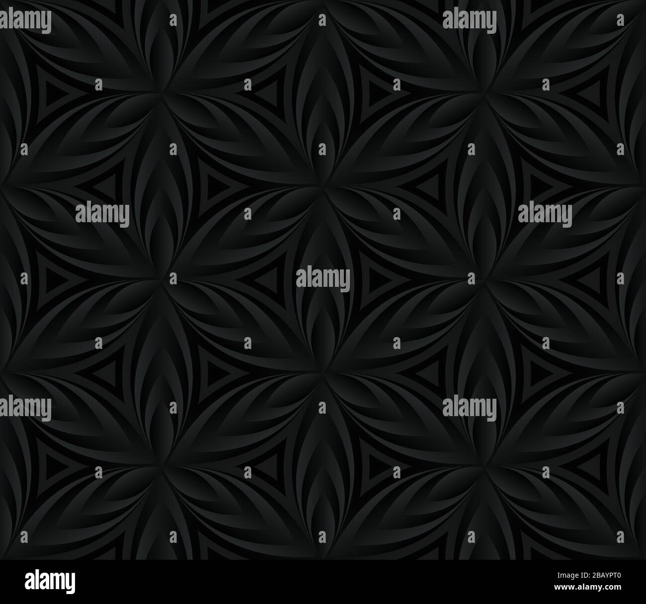 Motif fleuri noir sans couture. Répétition de l'arrière-plan abstrait foncé floral Illustration de Vecteur