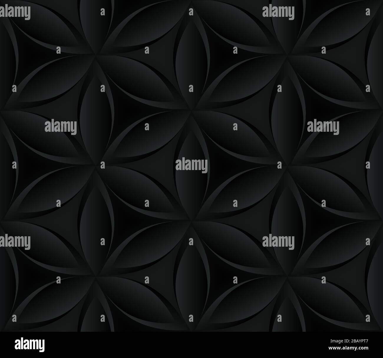 Motif fleuri noir sans couture. Répétition de l'arrière-plan abstrait foncé floral Illustration de Vecteur