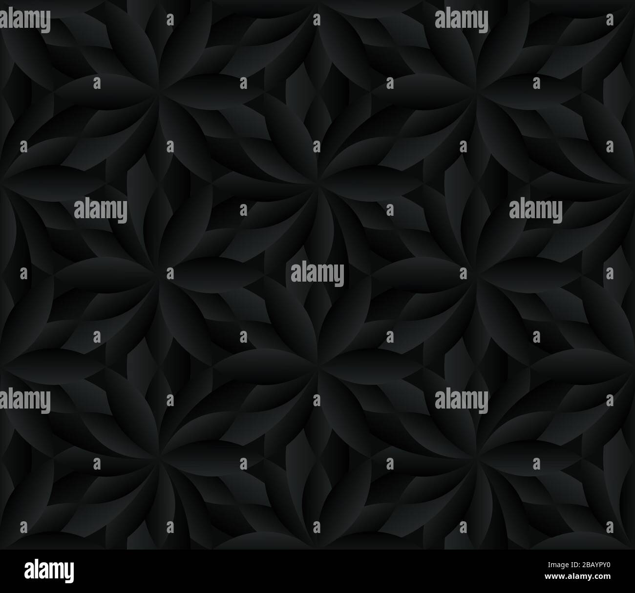 Motif fleuri noir sans couture. Répétition de l'arrière-plan abstrait foncé floral Illustration de Vecteur