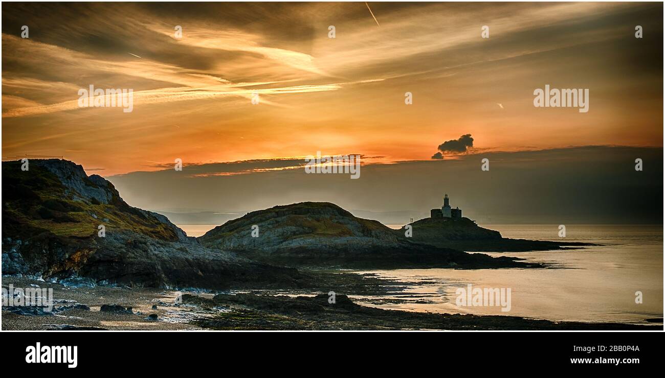 Mumbles tête que le soleil se lève Banque D'Images