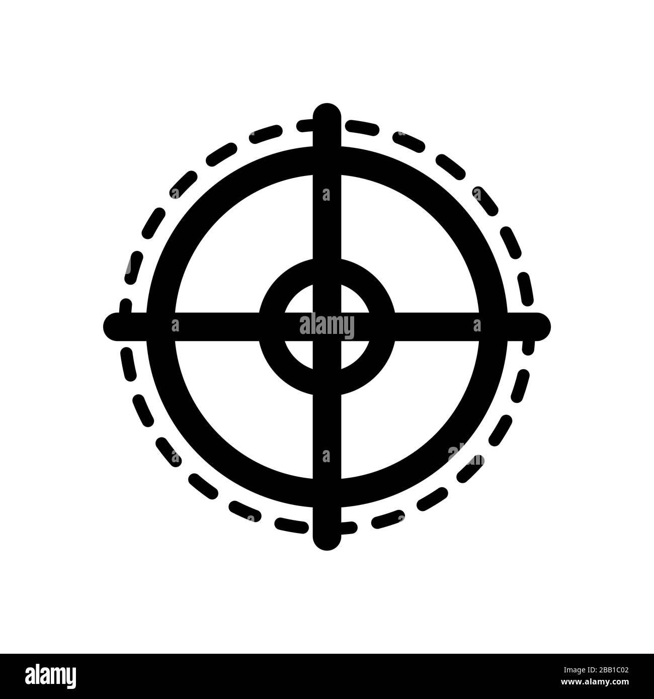 Icône de cible isolée sur un fond blanc, illustration vectorielle élégante pour la conception Web Illustration de Vecteur