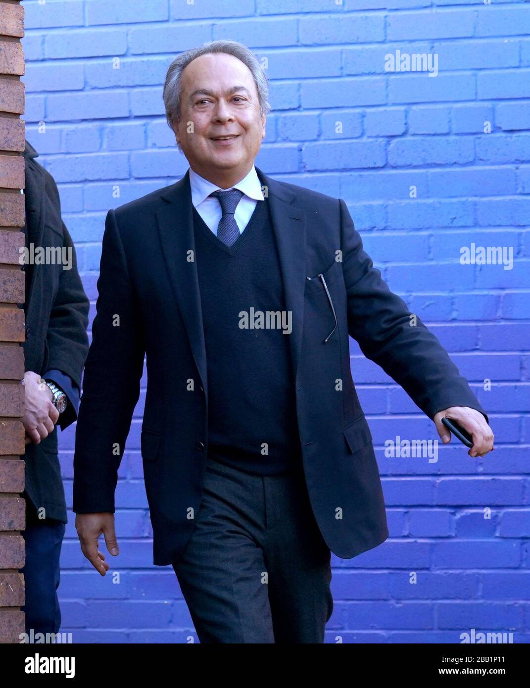 Le propriétaire d'Everton, Farhad Moshiri, arrive avant le match Banque D'Images