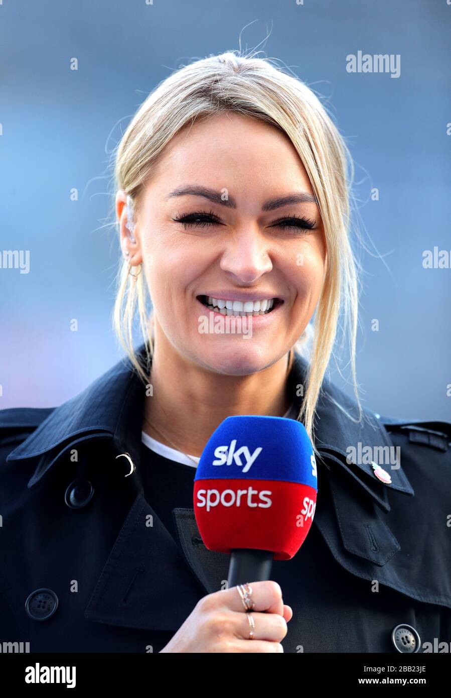 Laura Woods, présentateur de Sky Sports Banque D'Images