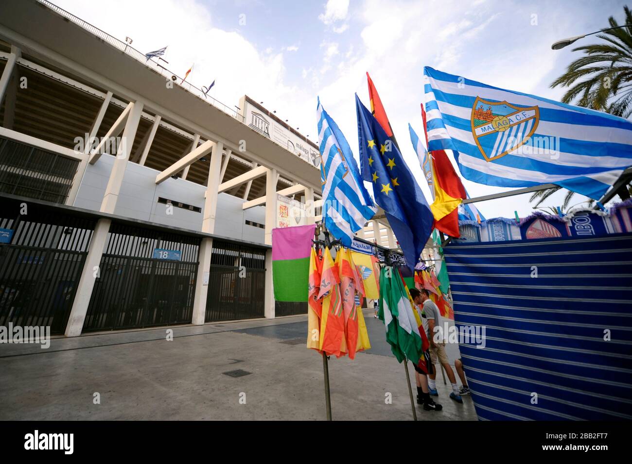 Vue générale sur le stade la Rosaleda, stade de Malaga CF Banque D'Images
