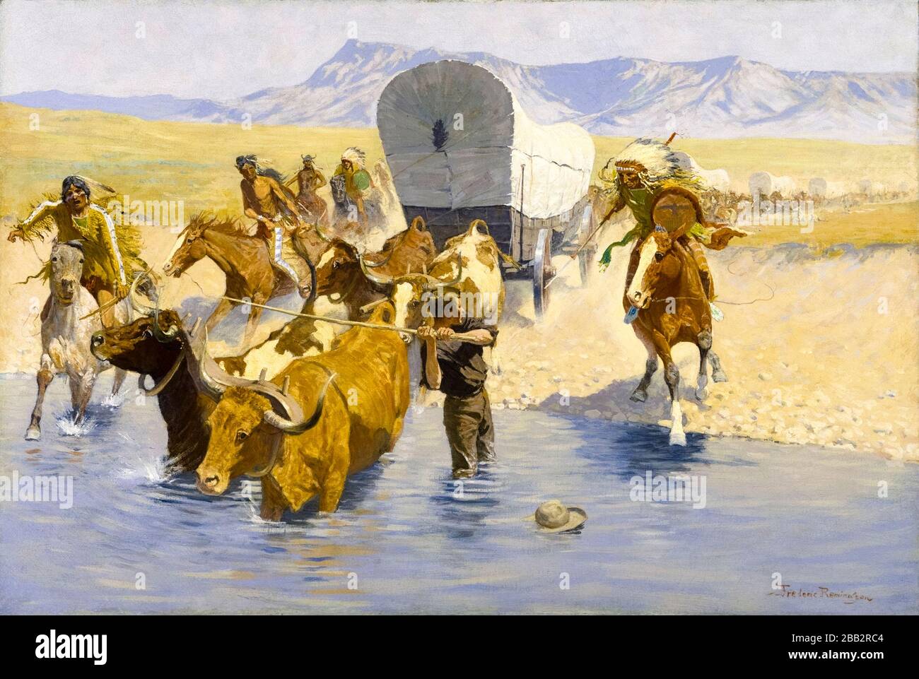 Frédéric Remington, les émigrants, peinture, vers 1903 Banque D'Images