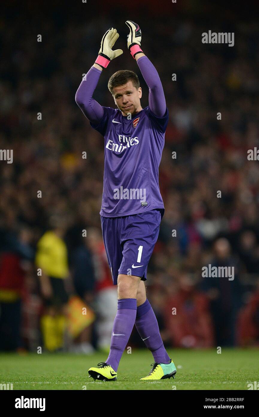 Wojciech Szczesny, gardien de but d'Arsenal Banque D'Images