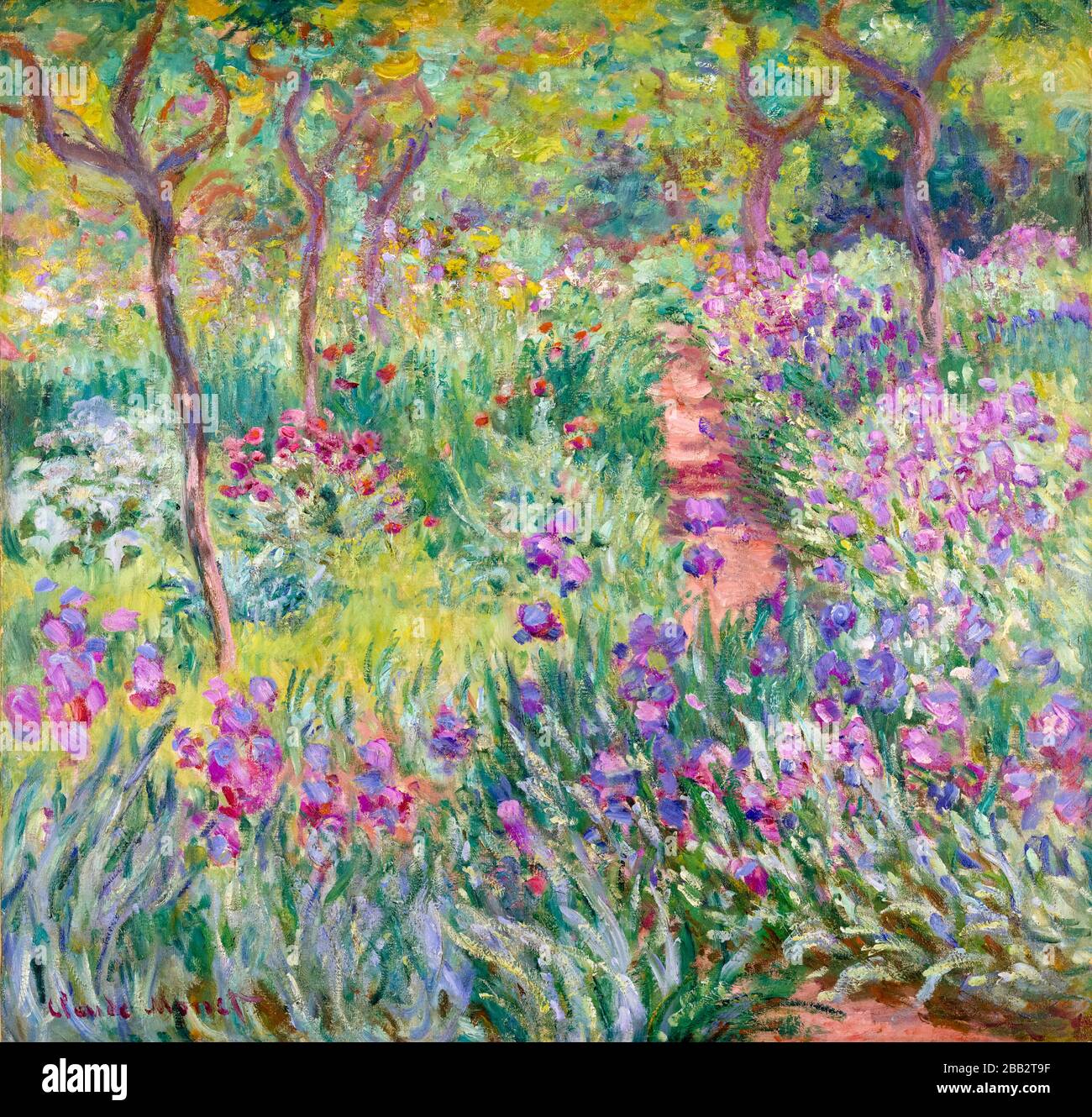 Monet, le jardin de l’artiste à Giverny, peinture, 1900 Banque D'Images