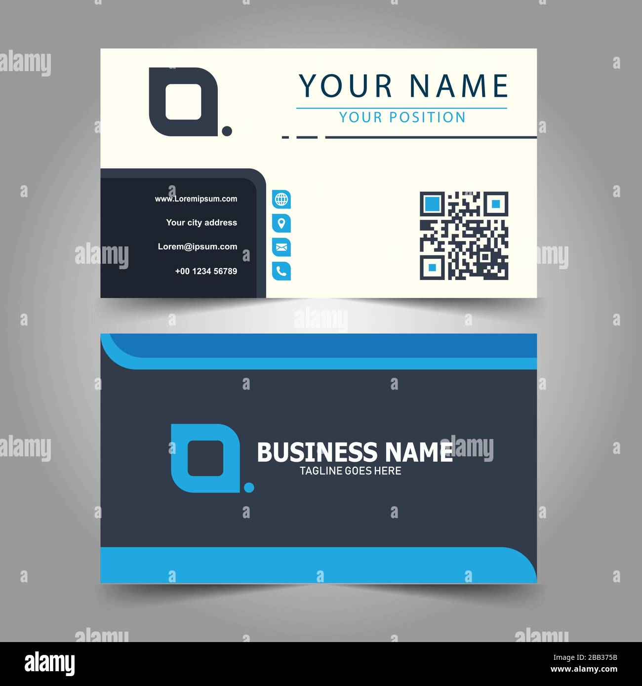 Modèle de carte de visite de fitness moderne et créative Illustration de Vecteur