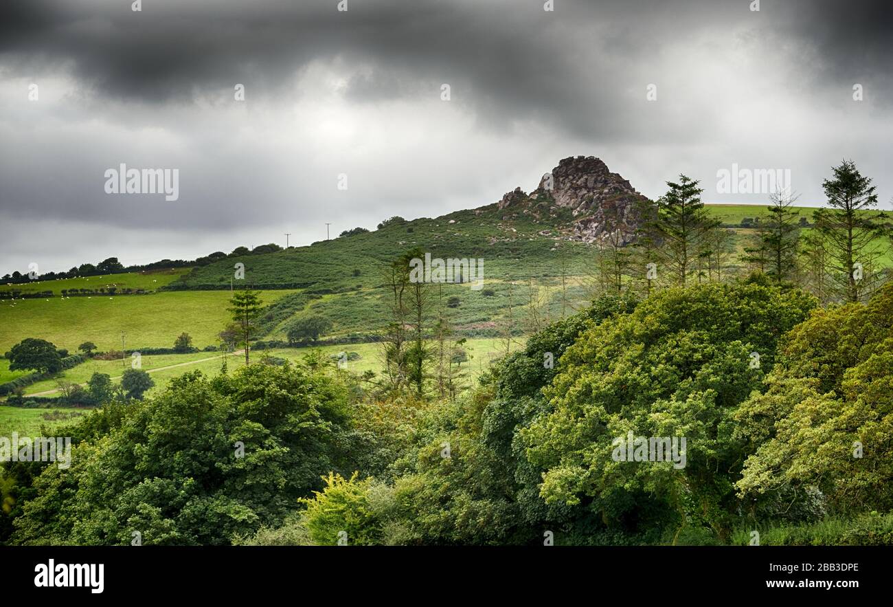 Treffgarne rochers près de fishguard Banque D'Images