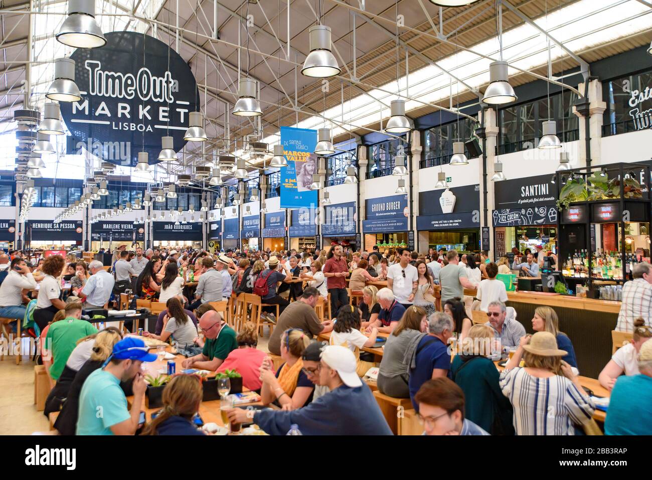 Délai de commercialisation, une salle de restauration à Lisbonne, Portugal Banque D'Images