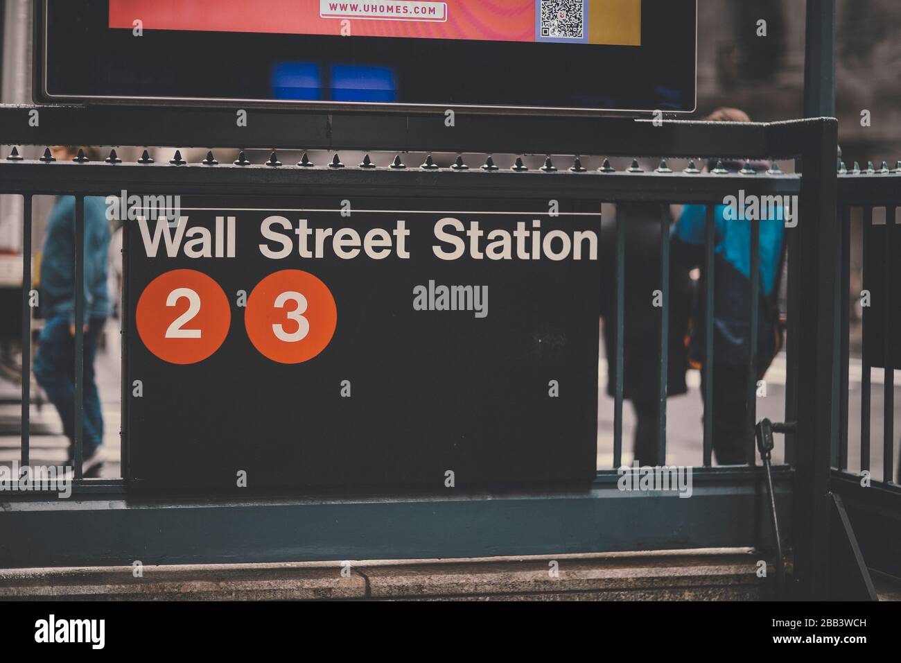Station de métro Wall Street Banque D'Images