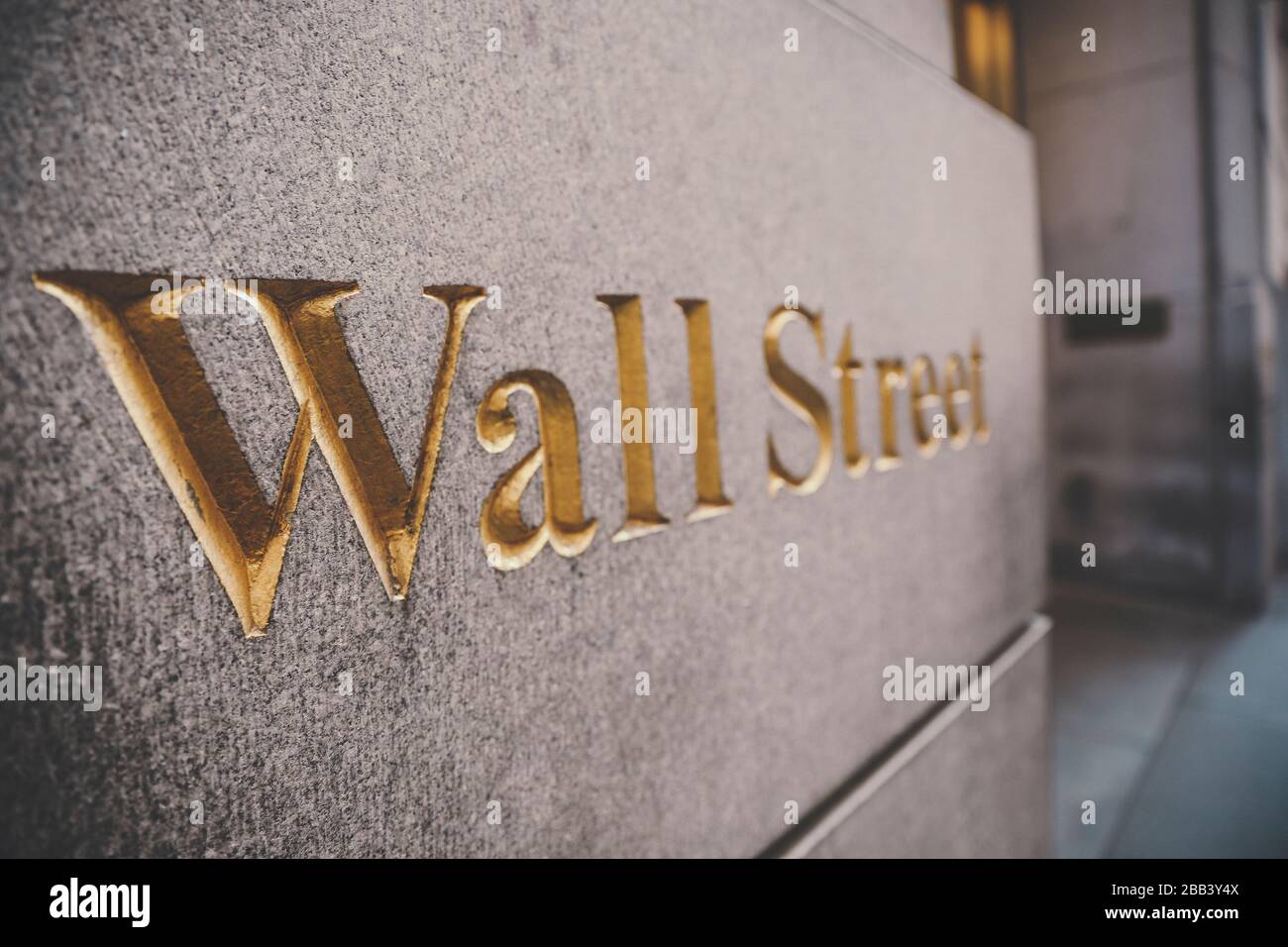 Wall Street se connecter à New York Banque D'Images