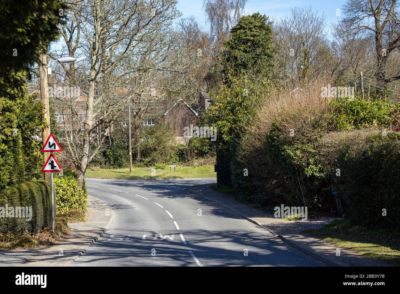 Pliez dans la route de Lindfield West Sussex Banque D'Images