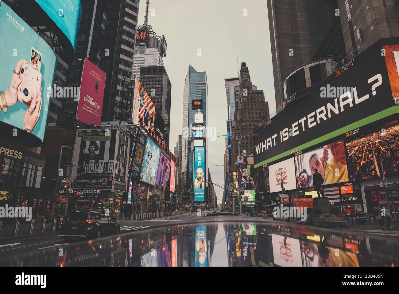 Vue sur Times Square à New York Banque D'Images