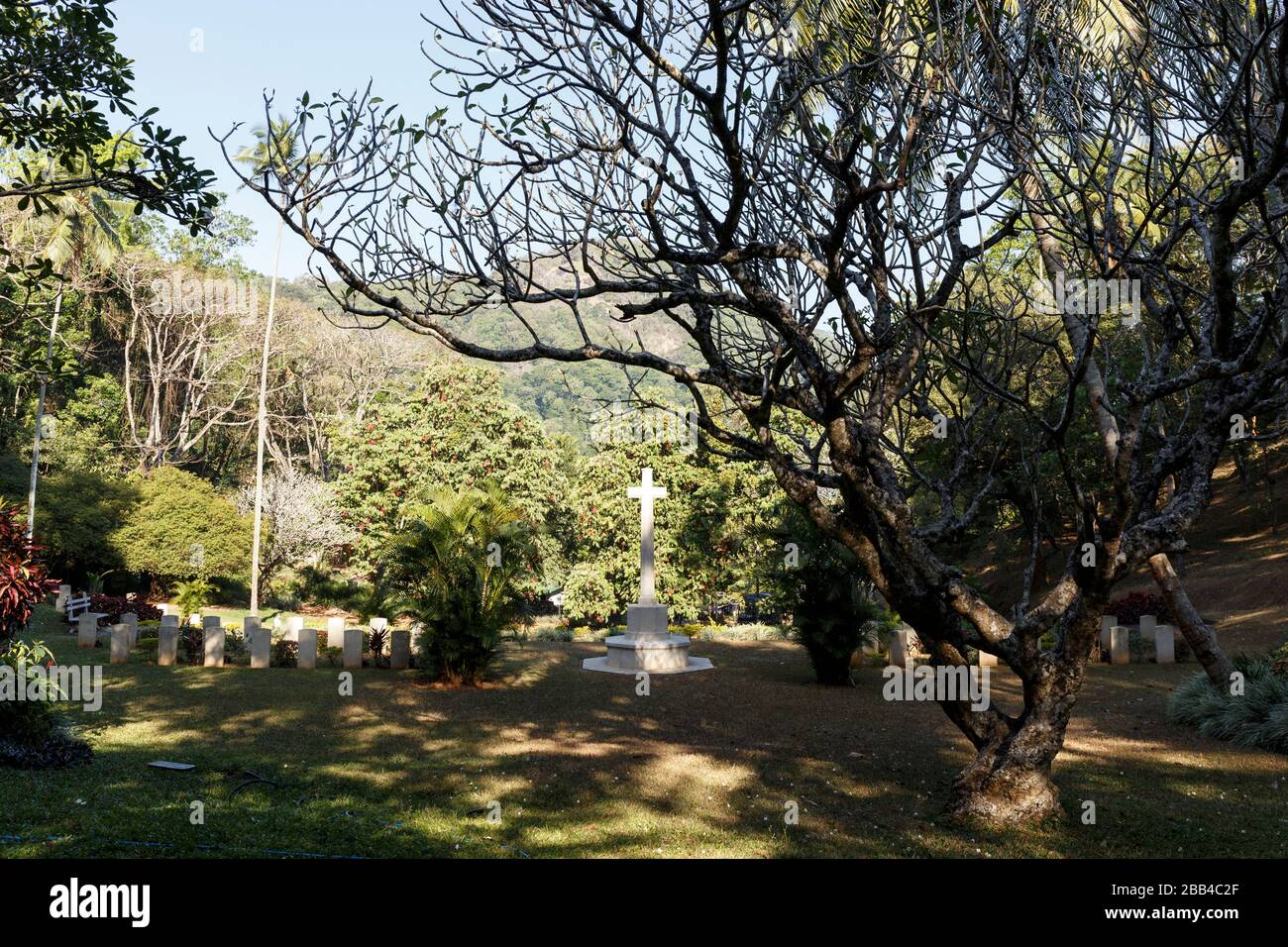 Sri Lanka, Kandy, cimetière de guerre, Banque D'Images