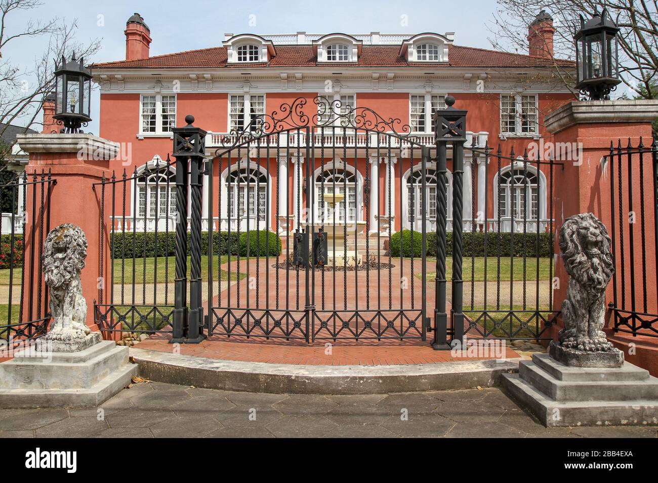 Une grande maison à Ansley Park, Atlanta, Géorgie, États-Unis Banque D'Images