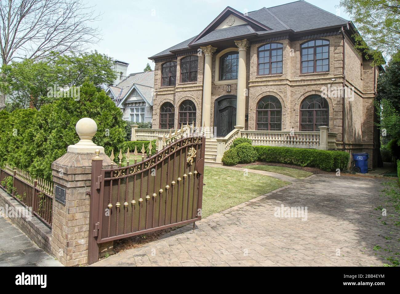 Une grande maison à Ansley Park, Atlanta, Géorgie, États-Unis Banque D'Images