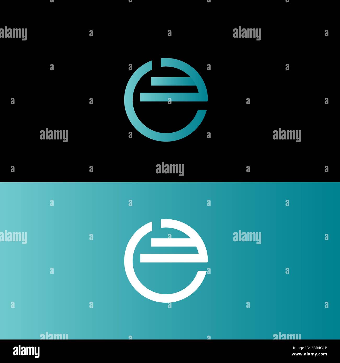 Illustrations vectorielles modernes créatives initiales E Letter logo Design Illustration de Vecteur