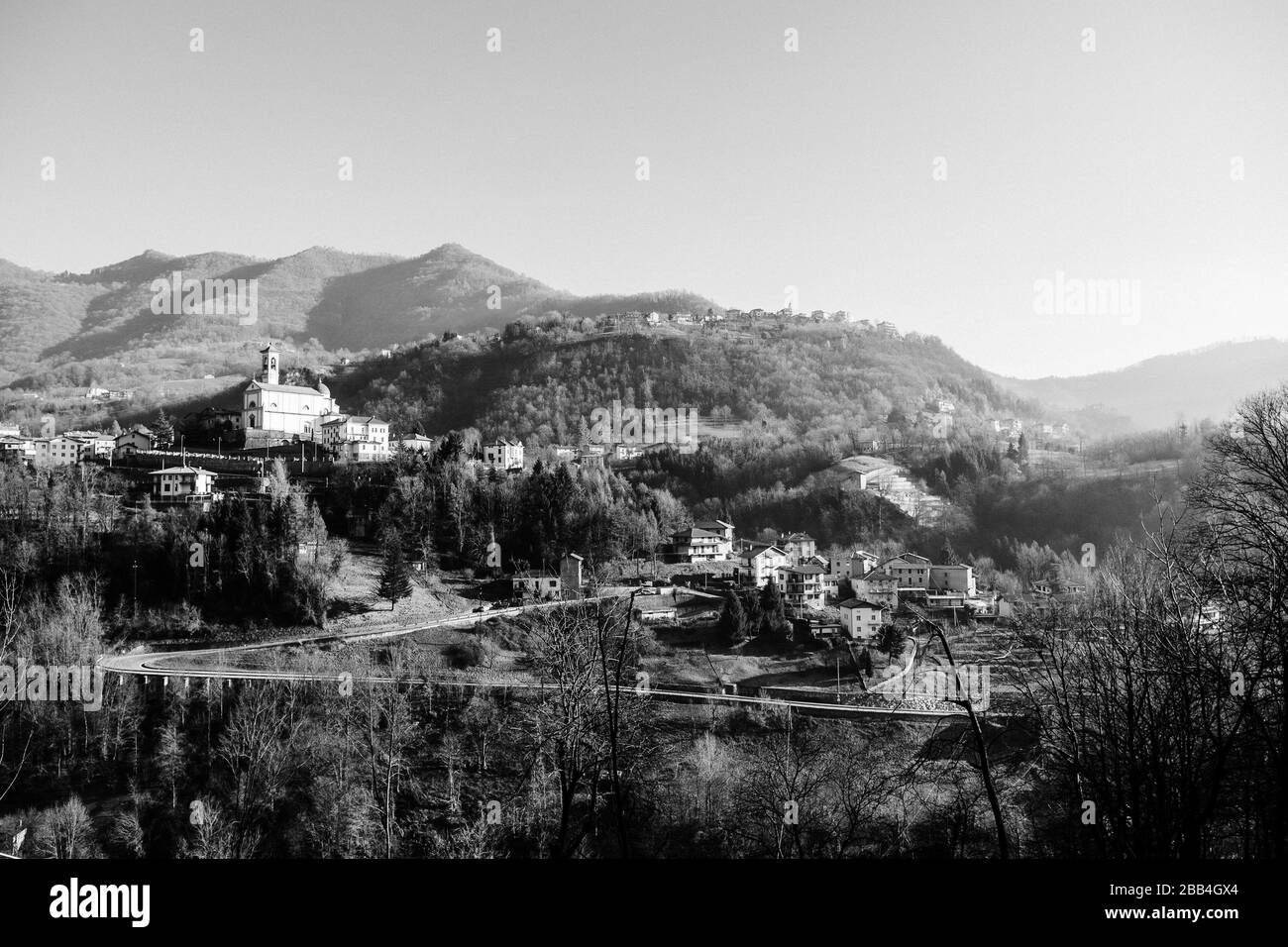 Vallée de Rota d'Imagna en Lombardie, Italie Banque D'Images